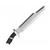 Survival knife cinema classic CC-PDT — stainless steel blade 375 mm, total length 525 mm, stainless steel handle, black plastic sheath, 1 kg