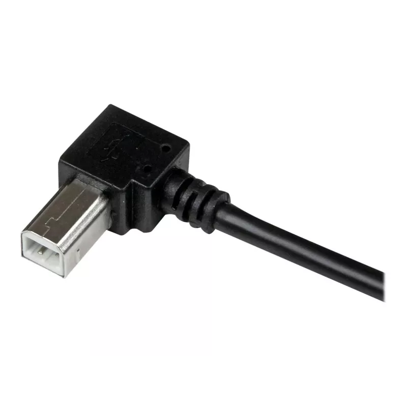 StarTech.com 3m USB 2.0 A to Right Angle B Cable - M/M, 3 m, USB A, USB B, USB 2.0, Black
