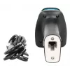 Manhattan 2D Long Range LED Barcode Scanner, USB, 450mm Scan Depth, Max Ambient Light 100,000 lux (sunlight), Supports symbologies - 1D (x21 versions) and 2D (x10 versions), Scanner RJ45 to USB 1.8m cable (most popular type, which is USB-A), Black, 3 Year Warranty