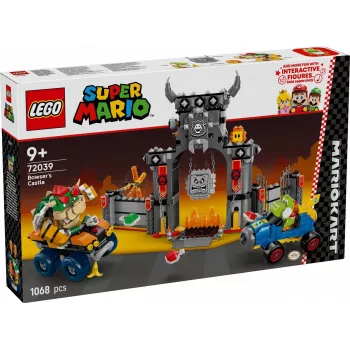 Construction toy LEGO set 72039 Super Mario Bowser's Fortress with Mario Kart, interactive playset