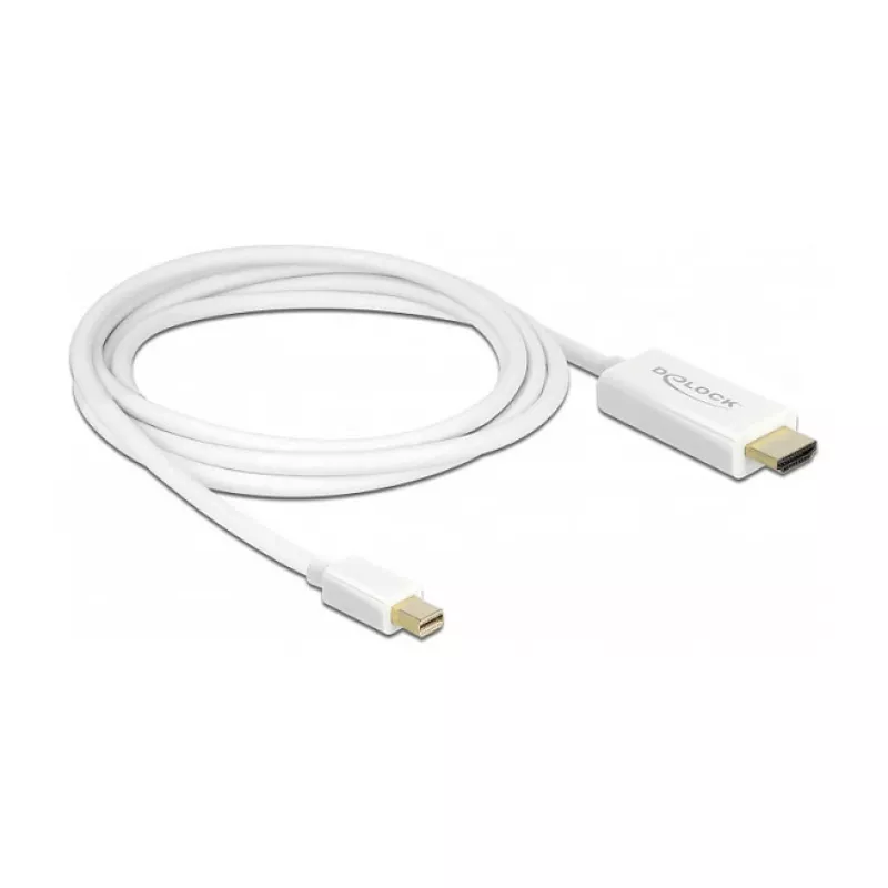 Video cable adapter DeLOCK 83707 Mini DisplayPort to HDMI 2m White