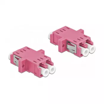 Fibre optic connector LC Female–Female DELOCK 86537 OM4, pack of 2