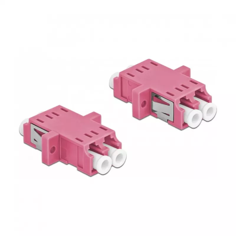 Fibre optic connector LC Female–Female DELOCK 86537 OM4, pack of 2