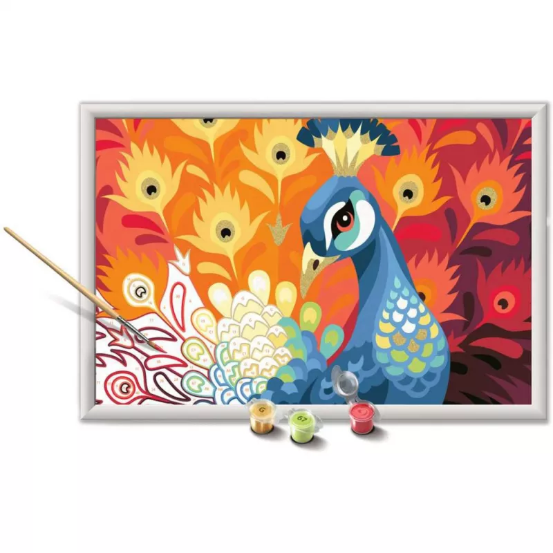 Painting kit Ravensburger CreArt Proud Peacock — painting set
