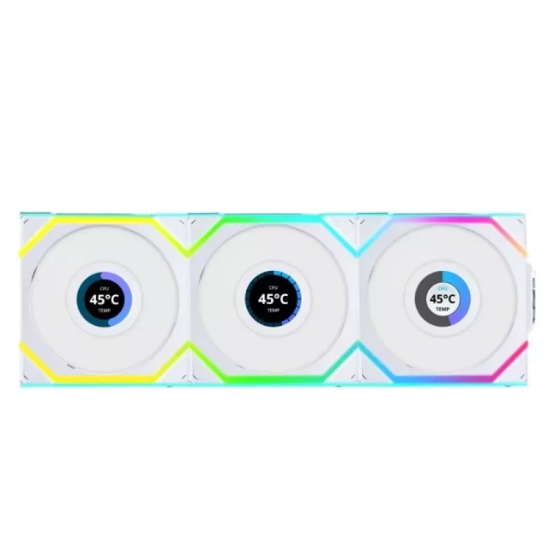 Fan Lian Li UNI FAN SL Wireless LCD 120 12 cm White 3 pcs