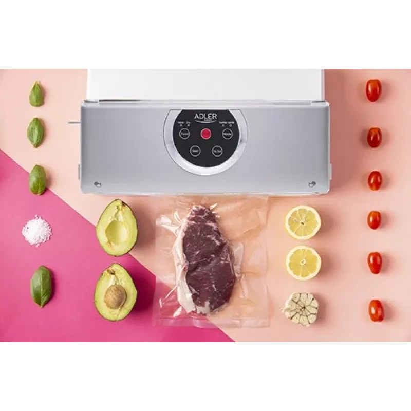 Vacuum sealer Adler AD 4503, 130 W, vacuum -750 to -800 mbar, Type C plug, grey/white