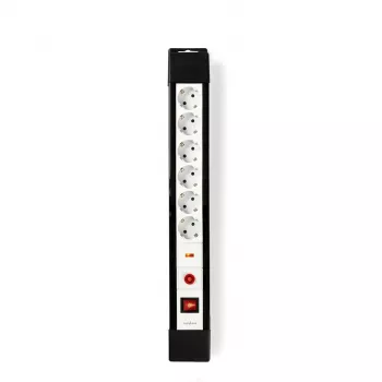 Nedis EXS630SPF1PRO power extension 3 m 6 AC outlet(s) Indoor Black, White