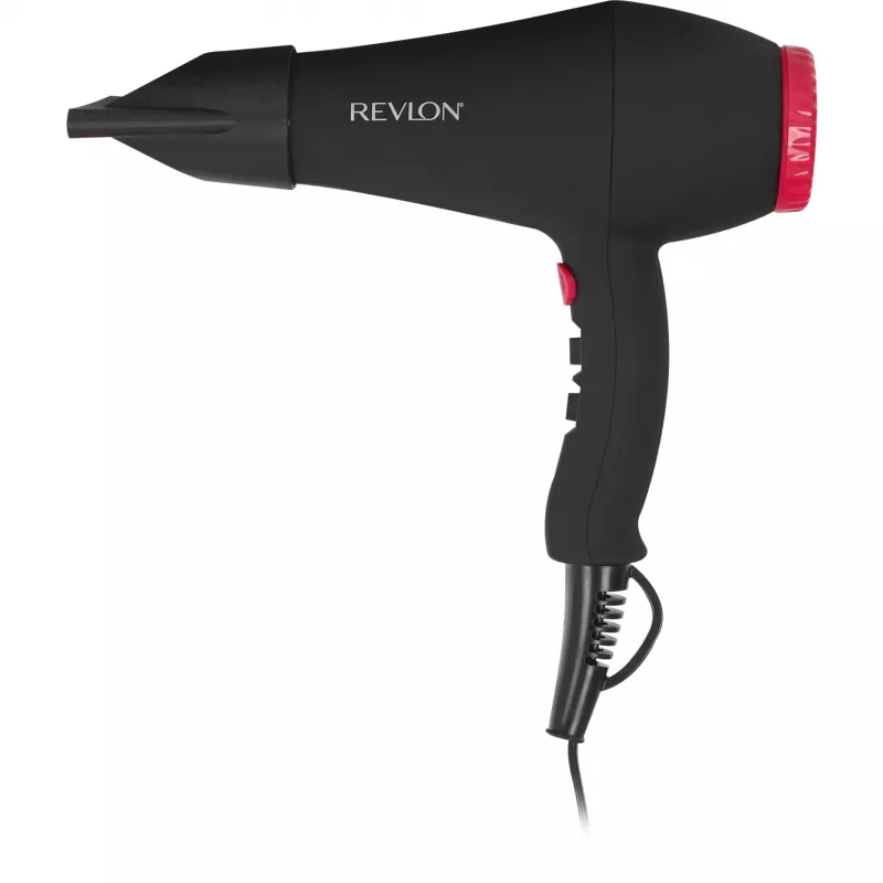 Hair dryer REVLON RVDR5251E 2000 W, ionic, 3 heat levels, 2 speeds, cool shot — Black/Pink