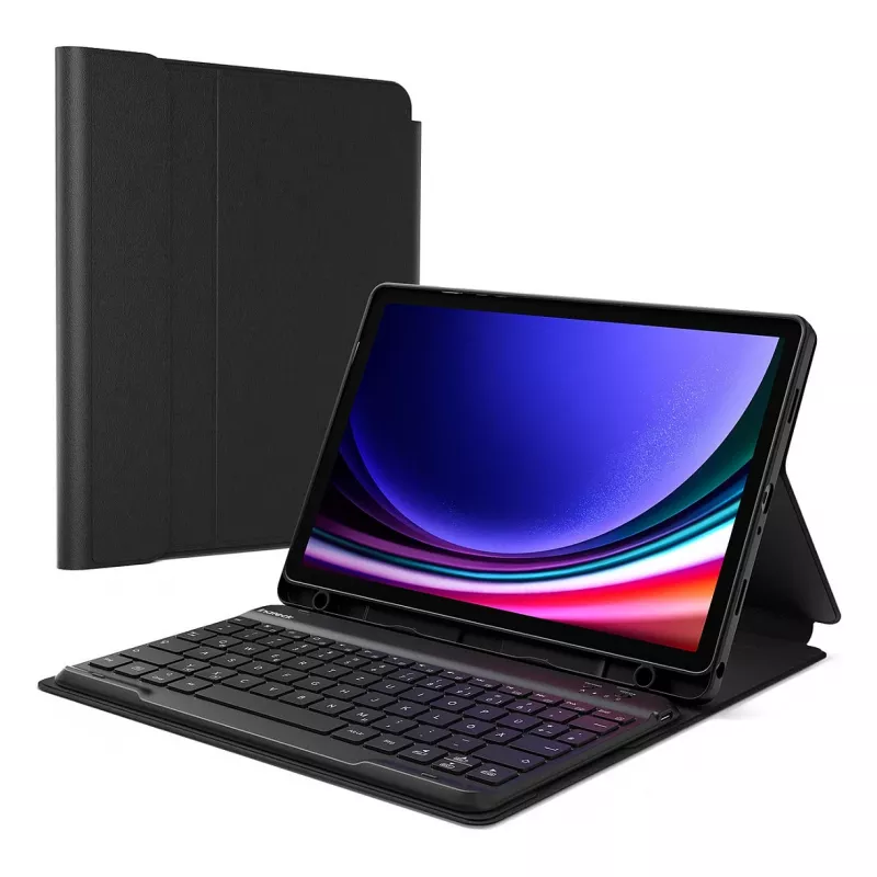 Tablet folio case Inateck N0028_BLACK for Galaxy Tab A9+/A9 Plus 11 inch (27.9 cm) — 3 stand modes, Bluetooth