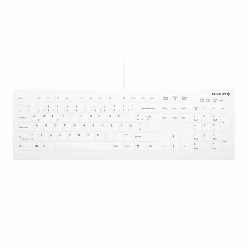 Contour Design Active Key Contour QuickClean Medical Keyboard Removable Cover Full-Size Wired White DE C8112