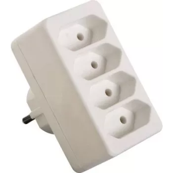 Power strip AS Schwabe 48411 — 4 outlets, 1.5 m cable, white