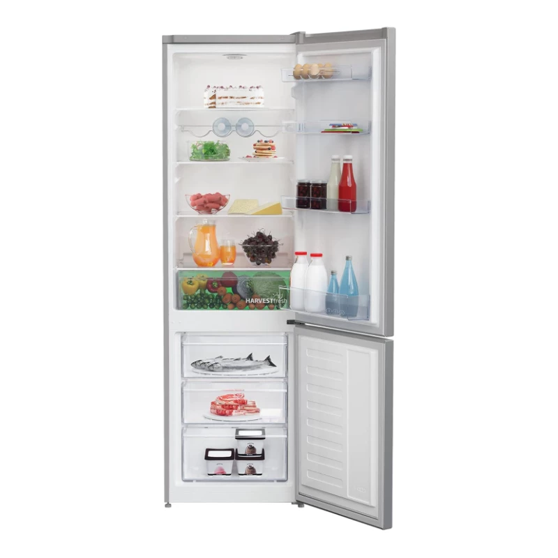 BEKO Refrigerator RCSA300K40SN, Energy class E, Height 181 cm, Stainless Steel