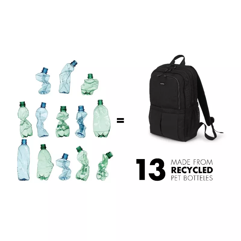 Backpack DICOTA D31696 Black Polyethylene terephthalate (PET)