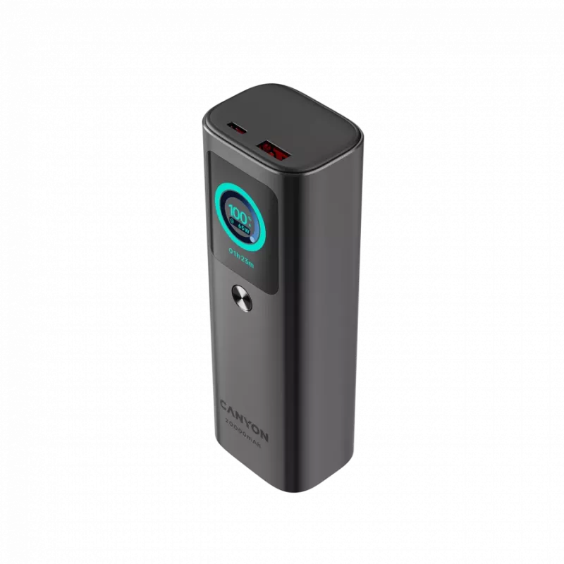 CANYON Built-in cable power bank OnPower 265 20000mAh 165W Aluminium Dark grey