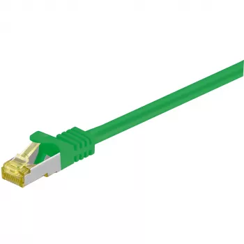 Wentronic GoobayCat.7 Raw Cable Patch Cable, S/FTP (PiMF), Green, 2 m - LSZH Halogen-Free, Copper, RJ45 Plug (91604)