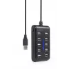 USB hub Gembird UHB-U2P10P-01 — 10-port USB 2.0 hub