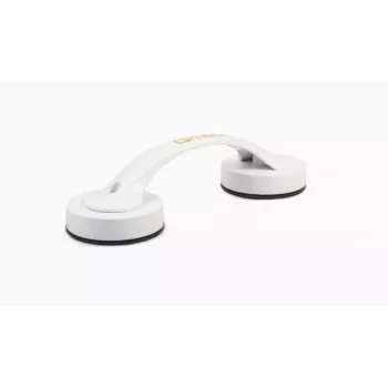 Suction cup holder Qmed DRQM6D0AAXXXP — technopolymer wall mount, 20 cm depth, max load 30 kg, white, 65×53 mm