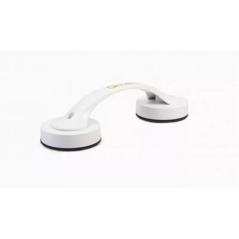 Suction cup holder Qmed DRQM6D0AAXXXP — technopolymer wall mount, 20 cm depth, max load 30 kg, white, 65×53 mm
