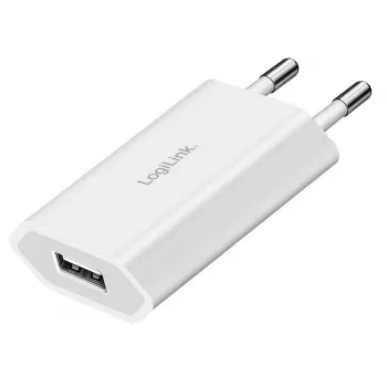 USB-A socket adapter, 5W ,5V/1A, 1xUSB-A white