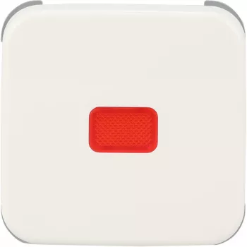 busch jaeger BJ Reflex SI rocker switch cover red dome alpinweiß model 2509-214