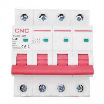 CNC Circuit Breaker, 4P, 50A, C Class, 6kA