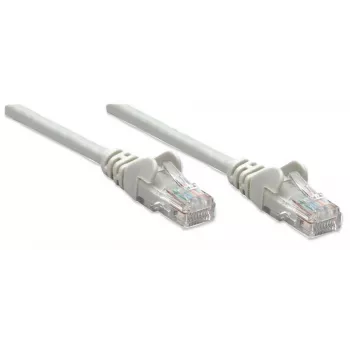 Intellinet Network Patch Cable, Cat6, 0.5m, Grey, CCA, U/UTP, PVC, RJ45, Gold Plated Contacts, Snagless, Booted, Lifetime Warranty