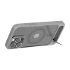 Protective phone case Torras Pstand Series for iPhone 16 Pro Max, gray, slim profile with integrated stand