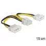 Internal Power Cable DeLOCK 83410 0.15m EPS 8-pin Molex 3-pin
