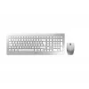 CHERRY DW 8000 keyboard Mouse included Office RF Wireless QWERTZ German Silver, White