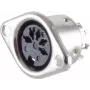 5-pin DIN socket ShiverPeaks 53110 metal flange mount — panel-mounted audio connector