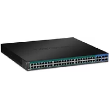 TRENDnet TPE 5048WS - Switch - Smart - 48 x 10/100/1000 (PoE+) + 4 x Combo Gigabit-SFP - Desktop, rack-mountable - PoE+ (740 W) - AC 100 - 240 V (TPE-5048WS)