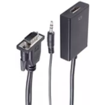shiverpeaks BS10-01006 Video Cable-Adapter 0,15 m VGA (D-Sub) + 3.5mm HDMI Type A (Standard) Black (BS10-01006)