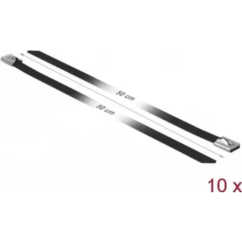 Cable Tie DeLOCK 18816 Steel Black 500mm 10 pcs