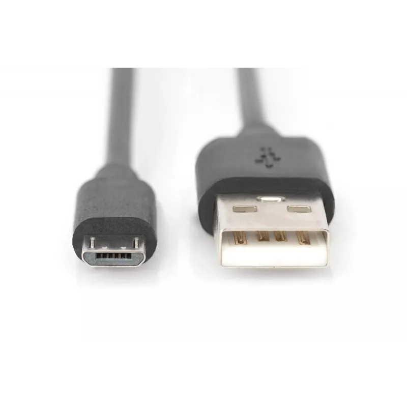 Digitus USB 2.0 Connection Cable [1x USB 2.0 Plug A - 1x USB 2.0 Plug Micro-B] 1.80 m Black Digitus (AK-300127-018-S)