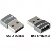 Good Connections Adapter USB 2.0 Plug A an USB-C Socket AluminiumEnclosure Grey (USB-AD203)