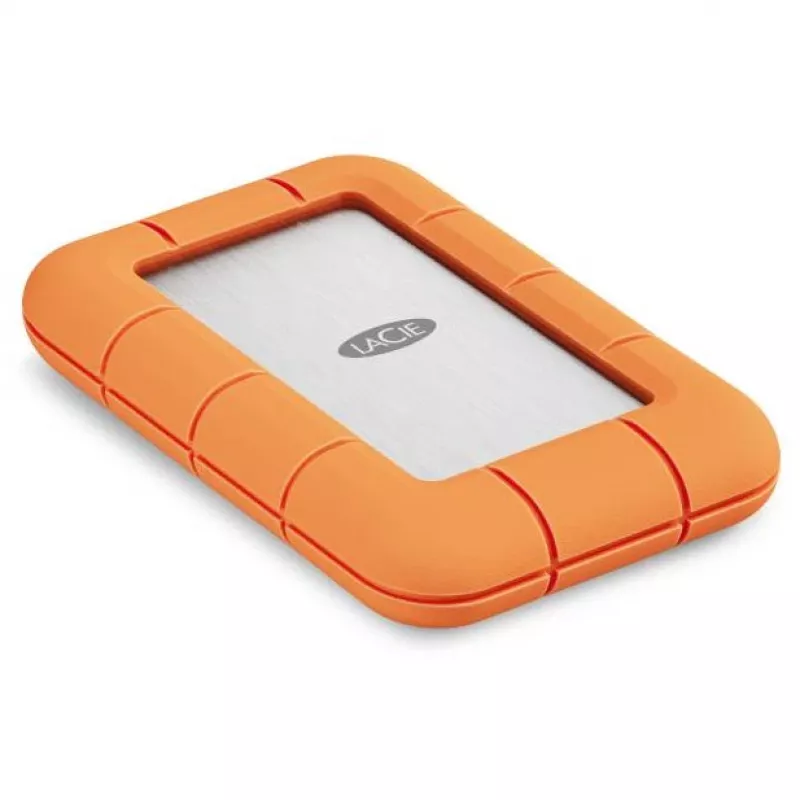 External SSD LaCie STND4000400 4 TB USB4 Gen 3x2 Thunderbolt USB Type-C, Orange/Stainless steel