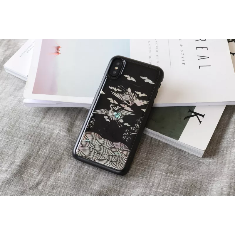 Smartphone case iKins for iPhone XS / XS Max — Crane Black protective shell