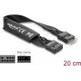 Parallel cable DELOCK 86049, 9-pin to 9-pin, length 0.2 m, black