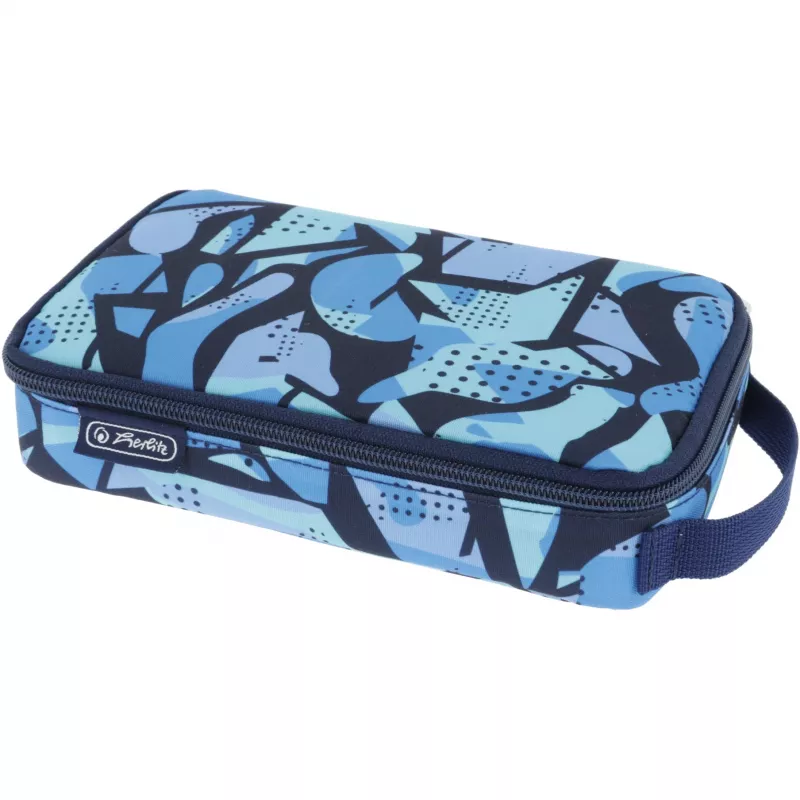 Pencil Case Herlitz 2 Go CamoBlue Polyester Blue 210x130x60mm
