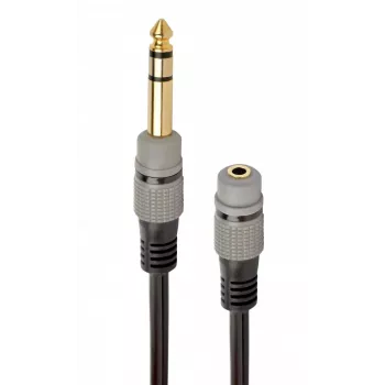 Audio Cable Gembird A-63M35F-0.2M 6.35mm Male to 3.5mm Female Black