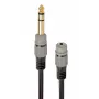 Audio Cable Gembird A-63M35F-0.2M 6.35mm Male to 3.5mm Female Black