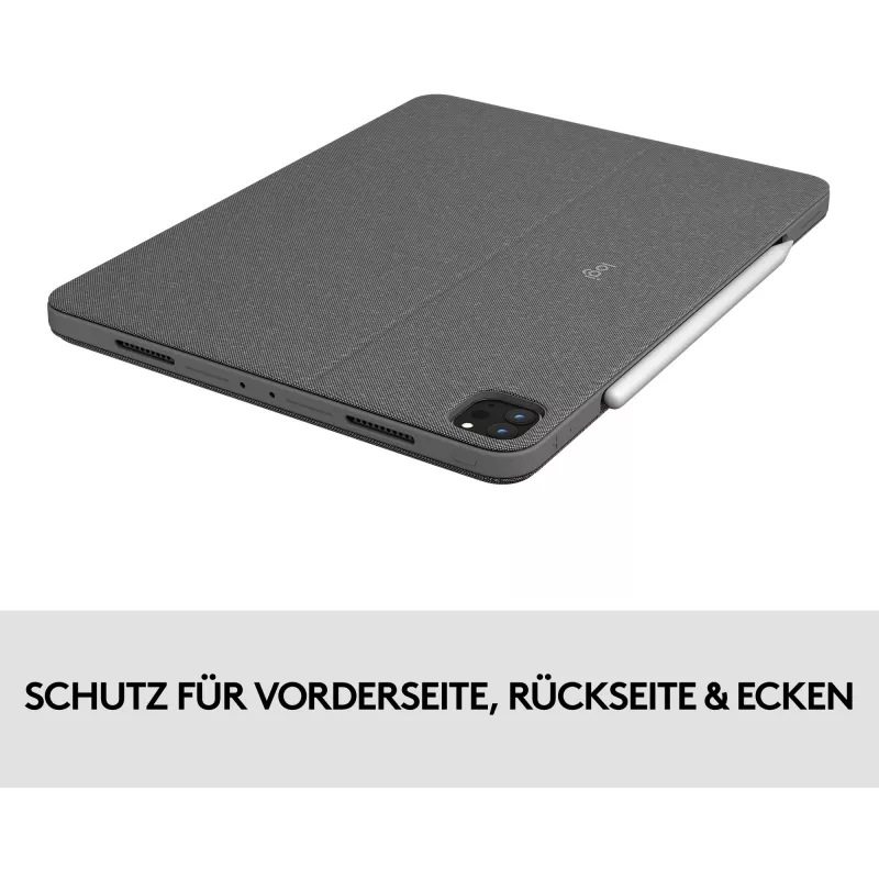 Case with keyboard Combo Touch US iPad Pro 11 1,2,3 Gen grey