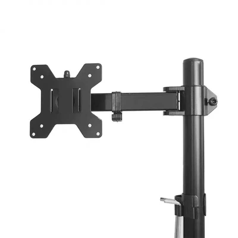 Maclean MC-967 Double Vertical Monitor Desk Mount Screen Holder max VESA 100x100, 13-27, 2x 9kg Powder Coated Tilting Rotating Adjustable