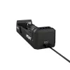 Battery charger XTAR SC1 single‑slot USB‑C for Li‑ion 18650 cells, 1‑bay, black
