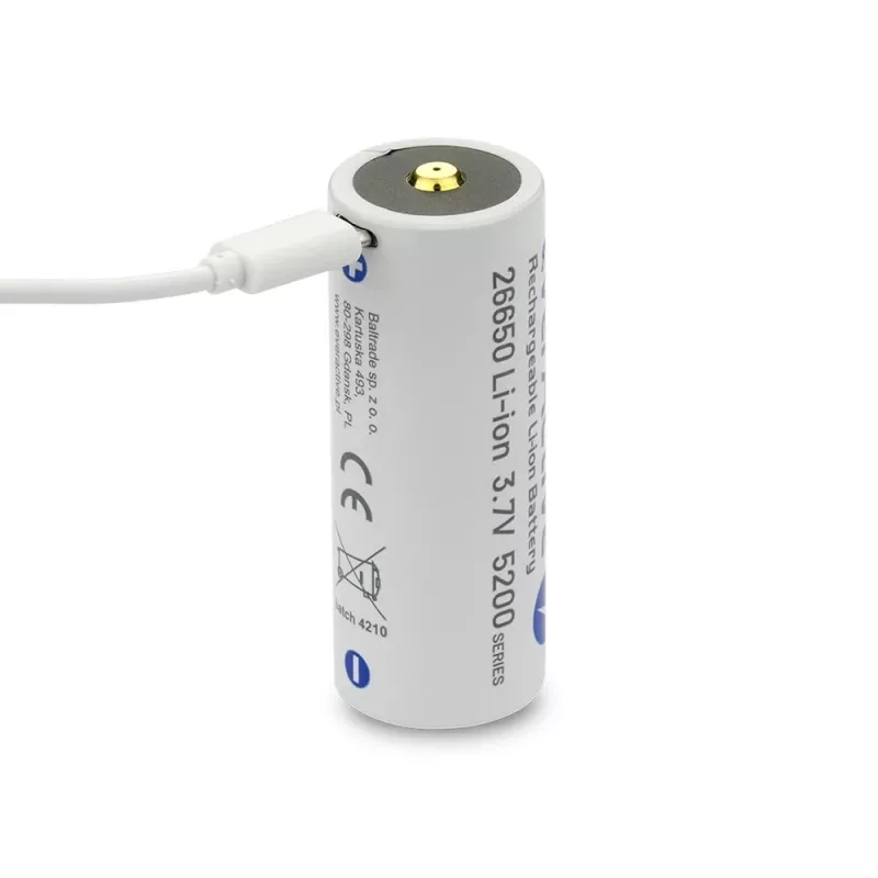 Rechargeable battery everActive EV26650-52M 3.7V 5200mAh with Micro USB charging