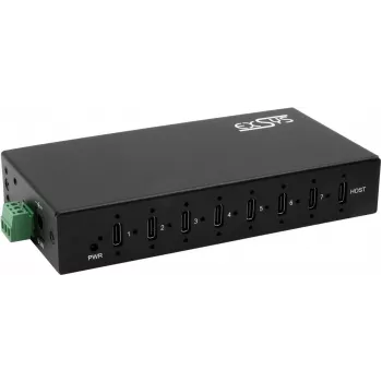 EXSYS GmbH 7-Port USB 3.2 Gen 2x1 Metall HUB, 7x USB-C, 57W (EX-12277HMS)