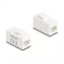 Keystone module DELOCK 90639 — flat RJ-45 insert, white, 16.2×30×20.5 mm