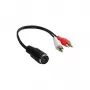 Alcasa AD-2CS5B Audio-Cable 0,2 m 2 x RCA DIN (5-pin) Black - Red - White (AD-2CS5B)