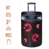 Portable Bluetooth karaoke speaker MANTA SPK0803B140 140W, battery-powered, MIC/USB/microSD, FM, equalizer, wheels