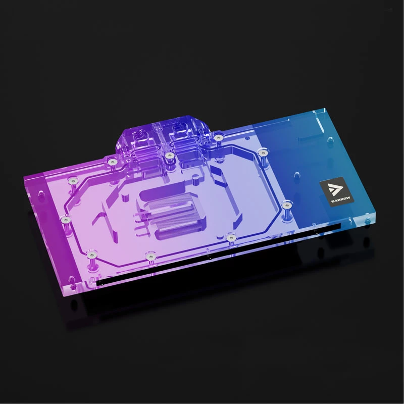 Cooling Block Barrow LRC 2.0 for MSI RTX 4090 Suprim/Trio RGB — Black Acrylic